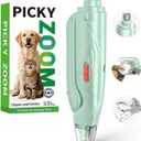 2-in-1 Dog & Cat Nail Clippers and Grinder with Light  Upgraded Safety Guard to Avoid Overcutting, Sharp Blade, Painless Quiet Pet Nail Claw Trimmers, Professional Grooming Tool for Large Small Pets (Green)