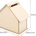 Angoily Piggy Bank, 30pcs Wooden Unfinished DIY Savings Bank House Coin Money Box Bulk for Boys Girls Adults to Saving Money, Tip Jar Cash and Change Container, Make Your Own Craft Party