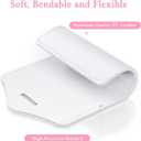 2 x Sodsay 2 PCS Initial Luggage Tag, Luggage Tags for Suitcases Cute Embroidered Letter PU Leather Travel Bag Baggage Tags Privacy Cover ID Label for Women Kids Teens Men(S, White Leather+Pink Letter)