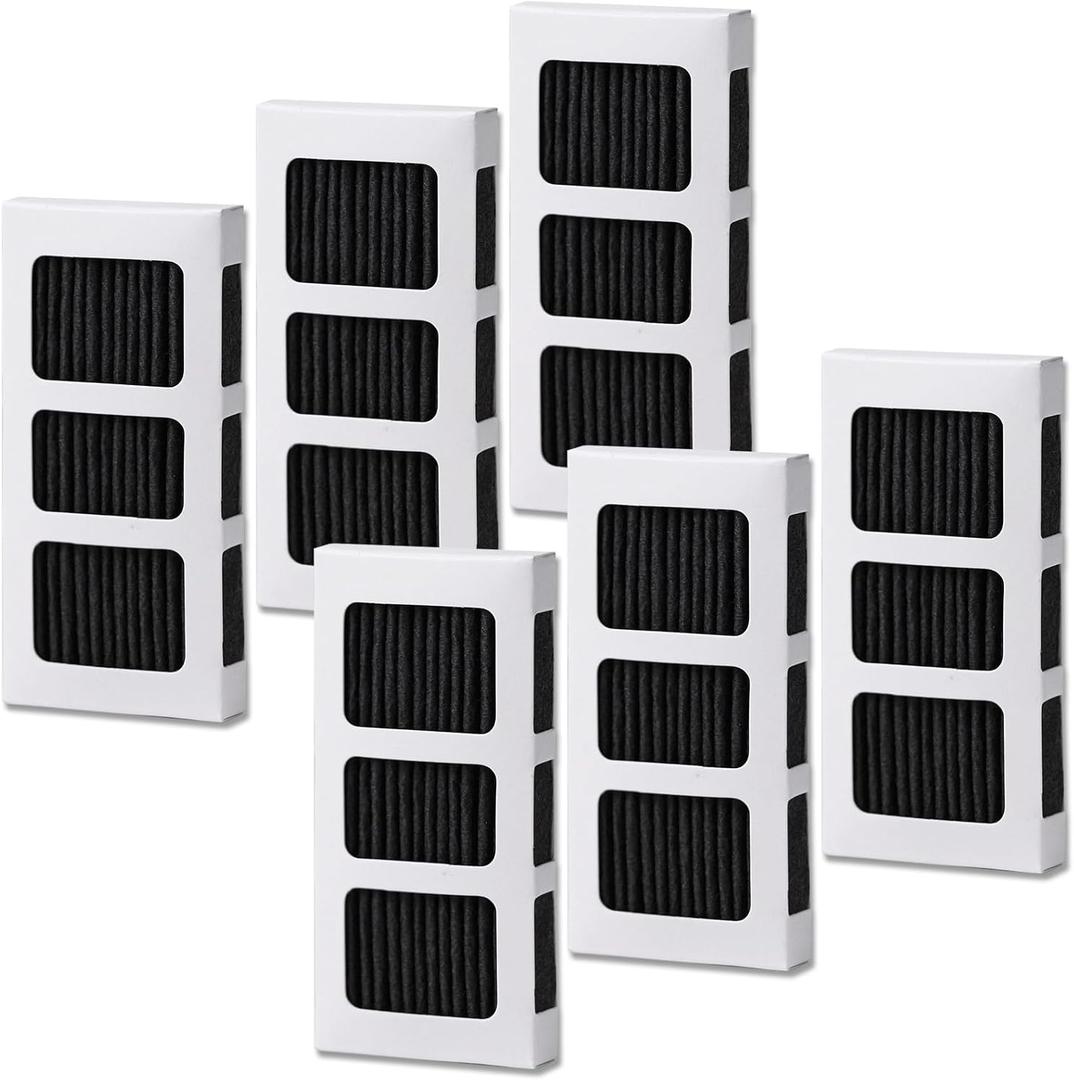 6 Pack PAULTRA2 Refrigerator Air Filter Compatible with Frigidaire PAULTRA2 Pure Air Ultra 2, PureAir Ultra II, and Electrolux Refrigerators 242047805, 5303918847, EAP12364179