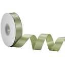 Sage Green Satin Ribbon 1 Inch x 50 Yards – Rustic Double Faced Ribbon for Wedding Favors, Gifts & Floral Crafts