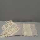 Boho Crochet Lace Valances for Windows Kitchen Macrame Linen Sheer Valances with Tassels Vintage Farmhouse Beige Rustic Crochet Valance for Cafe Dining Room Rod Pocket 1 Panel (Beige,W39 L18 inch)