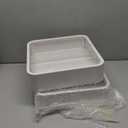 Clear Display Case for Figures, Collectibles Display Box with Shelves, 12 Inch Wall Mounted or Desktop Plastic Organizer, Miniature Acrylic Display Storage Case for Rock Stone Mini Figure, White