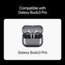 Premium Multi-Flange Eartips for Galaxy Buds3 Pro (Black, Large) Always Fits, Never Slips