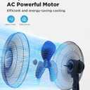 PELONIS 16'' Pedestal Fan for Bedoom, Remote, Standing Fan with 7-Hour Timer, 90 Oscillation, 3-Speeds, Adjustable Height, Electric Cooling Fans for Living Room and Office