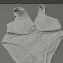 SOLY HUX Girl's V Neck Ring Linked Bikini Sets Bathing Suits Two Piece Swimsuit (Pure White)