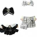 Clothes for Dolls 17cm, Dolls Clothing Accessories Set, Designer Clothes Outfits for Plush Dolls 7 Inch, Black Dress, White Dress