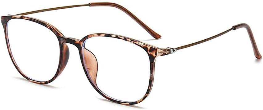 Stylish Anti-Blue Light Myopia Distance Glasses For Mens Womens Ultra-Light Nearsighted Glasses Oval Frames, -0,5