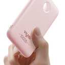 Slim Portable Charger Power Bank 10000mAh Fast Charging, Compact Battery Pack with Built-in USB C Cable, Lightweight Travel Essential Compatible with iPhone 17 16 15, Samsung, Android - Pink