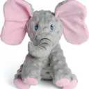 DODODOLA Dog Toys Puppy Toys Cute Squeaky Elephant Dog Toy with Crinkle Paper Stuffed Plush Animal to Keep Them Busy for Small Medium Large Dogs