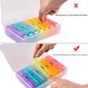 Pill Organizer 3 Times a Day, Daily Pill Box 7 Day, Weekly Cases Medicine Organizers to Hold Vitamins and Medication (Multicolor)