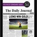 Americanflat 11x22 Newspaper Frame with Polished Plexiglass - Display for Assorted Media Articles - Signature Collection - Modern Picture Frame for Wall Display - Black