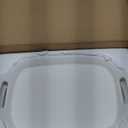 DOWAN Serving Tray with Handles, 15.4" Large Platters for Wedding Decor, Porcelain Serving Dish for Entertaining, White Plates for Salad Meat Fruit Dessert, Set of 2