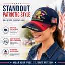 250th Anniversary Patriotic Baseball Cap, Embroidered USA Flag Hat, Adjustable Cotton Cap for Men Women, American Heritage Gift for Independence Day and Veterans Day Dark Blue