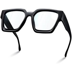 livho Oversized 99% Blue Light Glasses for Woman - Rectangle Fashion Glasses for Computer, Chic Preppy Frame - Anti Eyestrain