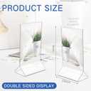 Thyle 12 Pack Clear Acrylic Photo Frame Double Sided Picture or Display Plastic Sign Holder Menu Holders for Tables T Shape Desktop Display Stand for Office Store Restaurant (3.5x5 Inch)