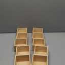 SINJEUN 10 Pack 4" x 4" Rustic Wooden Box Unfinished Small Wooden Box Wood Square Organizer Container for Crafts, Storage, Home Decor, Centerpiece, Party Supplies