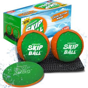 Activ Life The Ultimate Skip Ball  Water Bouncing Ball (2 Pack) Create Lasting Memories with Your Friends & Family at The Beach, Lake or Pool - Great for All Ages