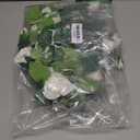 Veryhome Rose Vine Fake Flower Garland Artificial Hanging Rose Ivy Plants 6ft for Wedding Home Party Garden Arrangement Decor Pack of One (White)