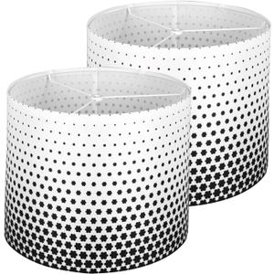 Medium Drum Lamp Shades Set of 2, 13" Top×13" Bottom×10" Height for Table Lamps Floor Lamps, Black Floral Gradient Print Replacement Lampshade for Modern and Farmhouse Decoration(Spider Fitter)