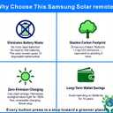 Replacement for Samsung Remote Control for Smart TV, Rechargeable Samsung Solar TV Remote 2025-2018, Universal, Fast Charging, Solarcell, Free USB C Cable, Voice, Bluetooth. 2-Year