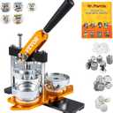 VEVOR Button Maker Machine, 75 mm(3 inch) Badge Punch Press Kit, Children DIY Gifts Pin Maker, Button Making Supplies with 100pcs Button Parts & Circle Cutter & Magic Book