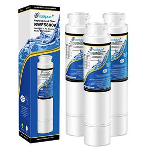Refrigerator Water Filter Replacement for Frigidaire EPTWFU01 EWF02 Pure Source Ultra II, PureSource Ultra 2, RWF5800A, SCWFTCTO, GP006, EPTWFUO1, MR022, JO22, BO022, TH-01, DE022, 1007 3PACK