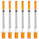U-100 1ml 31ga Disposable Syringe with 31G x 8 mm (5/16'') Needle, Lab Dispensing Supplies, 20Pack 