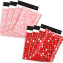 Fullhawl 200 Pcs Christmas Poly Mailers 10x13" Snowflake Xmas Tree Envelopes Mailers Red Pink Self Adhesive Shipping Poly Bags Packaging Mailing Bags for Small Business Clothing