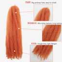 8 Packs Marley Twist Braiding Hair 24 Inches MarleyTwist Hair Orange Cuban Twist Hair Marley Afro Kinky Curly Twist Faux Locs Crochet Hair Synthetic Marley Hair Extensions
