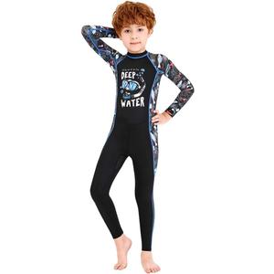 Full Body Kids Swimsuit One Piece Rash Guard Long Sleeve Wetsuit Skin for Girls Boys (Medium)