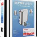Staples Better 4-Inch 3-Ring View Binder, White, Reinforced Spine
