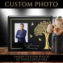 9.8"L x 7.8" H x 0.5" Funeral Guest Book For Memorial , A guest Book for Funeral with Gold Engraving - Memorial Guest Book Space for Name , Contact/Address Memory & Thoughts Memorial Service Registry