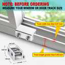 Sliding Window Locks (4 Sets), Security Window Locks with Keys, Adjustable Aluminum Sliding Window Stops, Easy Installation Without Drilling, for Vertical and Horizontal Sliding Windows (Silver)