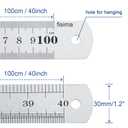 Large Stainless Steel Ruler Rule Measure Straight Edge 1 Metre Meter 40" 100cm
