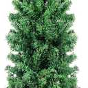 Suunyglade 5.5FT Green Artificial Christmas Tree, Premium Hinged Pine Tree with Solid Foldable Metal Legs, Pencil Shape Christmas Tree Perfect for Home, Shops and Holiday Decoration