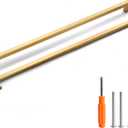 Redunest Cabinet Pulls Gold Cabinet Handles Square Drawer Pulls, 5 Pack 18 Inch Stainless Steel Kitchen Door Cupboard Cabinet Handles, Drawer Hardware Handles, 458mm Hole Centers