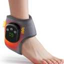Cordless Ankle Massager with Heat, Ankle Heating Pad, USB Rechargeable Heated Brace Wrap Warmer, 5 Heat Levels, 3 Vibration Modes, Auto Shut Off