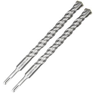 2-Pack SDS Plus Masonry Drill Bits 7/8 Inch x 12 Inch Long Rotary Hammer Drill Bits Carbide Tipped for Concrete Brick Cement Stone Block