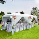 10X20FT Pop Up Canopy Tent with 6 Removable Sidewalls,UV Protection, Heavy Duty Pop Up Party for Parties Outdoor Garden Gazebo