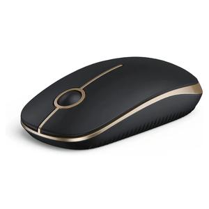 VssoPlor Wireless Mouse, 2.4G Slim Portable Computer Laptop Mouse with Nano Receiver Quiet Silent Optical Mice for Notebook, PC, Laptop, ComputerBlack