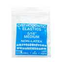 JMU Orthodontic Elastics 5/16 Inch Medium 4.5oz 100 pack Intraoral Elastic Bands Latex Free Dental Rubber Bands Made in USA