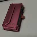 Strapurs Wallet Case Compatible with iPhone 14 RFID Blocking 7-Card Holder Soft PU Leather Magnetic Snap Shoulder Strap Zipper Pocket Phone Case Fit for iPhone 14 for Women 6.1" - Red