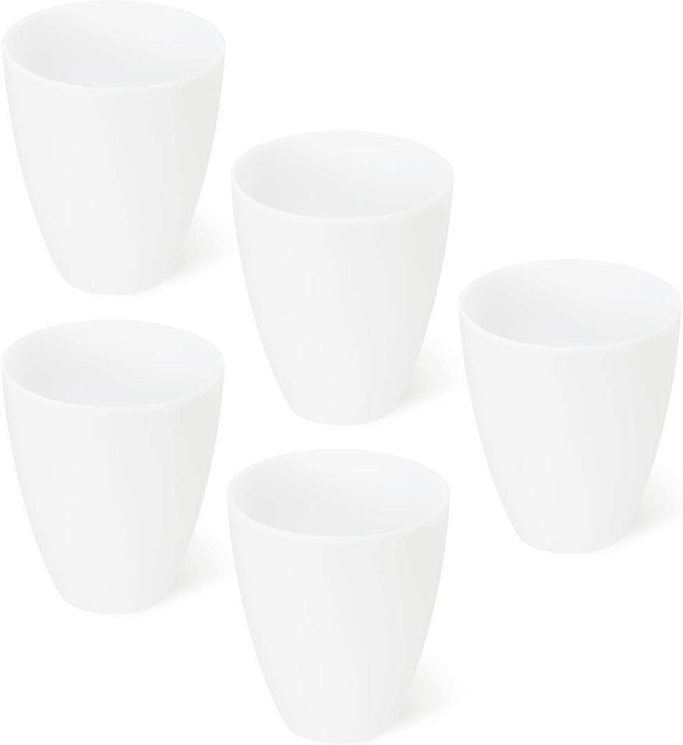 PATIKIL 1.65" Hole 4.53" High Plastic Lampshade, 5 Pcs Floor Lamp Light Covers Replacement Lamp Shade Cover for Floor Table Lamp Multi-Head Stand Up Lamp Light, White