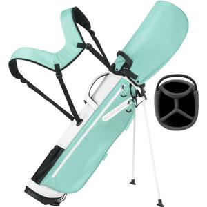 Lightweight Golf Stand Bag, 4-Way Full-Length Dividers, Holds Up to 10 Clubs, 3.7 lbs Golf Bag with Dual Straps & Stand for Driving Range, Par 3, and Standard Courses