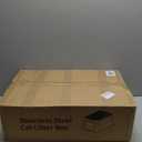 Stainless Steel Cat Litter Box with Lid, Extra Large, Great for Large & Small Cats, Easy to Clean, Anti-Leakage, Non-Sticky, Multifunctional 2 in-1 Metal Cat Litter Box - Black