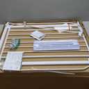 34" Extra Tall Baby Gate for Stairs, Auto Close Stroller Friendly Dog Gate Indoor for Doorways, Pressure Mounted 29"-40" Wide Baby Gate, Easy Walk Through Gate for Children & Pets, White