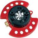 6 Pack Dramm 15021 ColorStorm 9-Pattern Turret Sprinkler with Heavy-Duty Metal Base - Red
