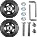 Replacement Luggage Suitcase Wheels OD 80mm PU Replacement Wheels with ABEC-7 Bearings Roller attachable wheels for duffel bag Trolley Bag, Inline Skate and Caster Board (80X24X6)