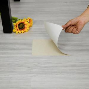 Peel and Stick Floor Tile, 40-Pack 60 Sq.Ft, Vinyl Plank Flooring, Natural Wood Look, Self Adhesive Durable and Waterproof for Transfer Bedroom, Kitchen, RV, Bathroom and Living Room, 36in6in (Ash White)